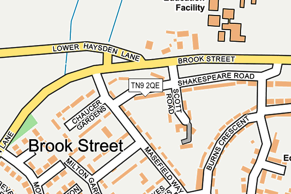 TN9 2QE map - OS OpenMap – Local (Ordnance Survey)