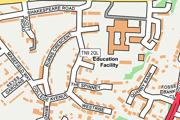 TN9 2QL map - OS OpenMap – Local (Ordnance Survey)