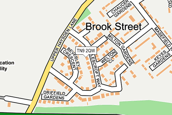 TN9 2QW map - OS OpenMap – Local (Ordnance Survey)