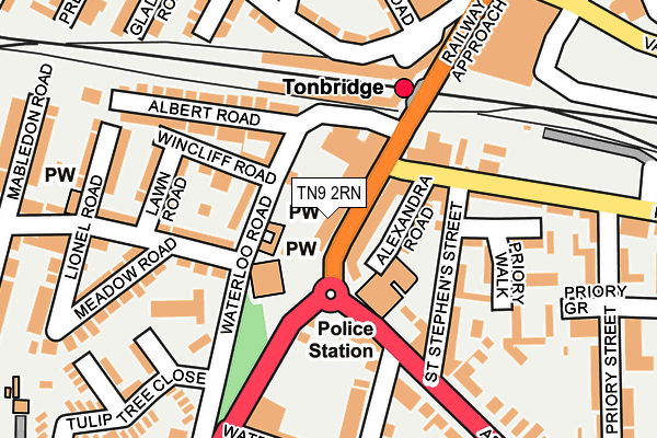 Map of WATERLOO ROAD (TONBRIDGE) LIMITED at local scale