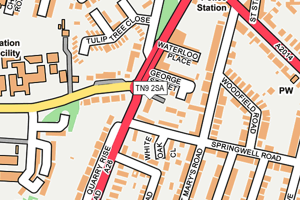 TN9 2SA map - OS OpenMap – Local (Ordnance Survey)
