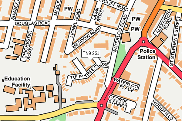 TN9 2SJ map - OS OpenMap – Local (Ordnance Survey)