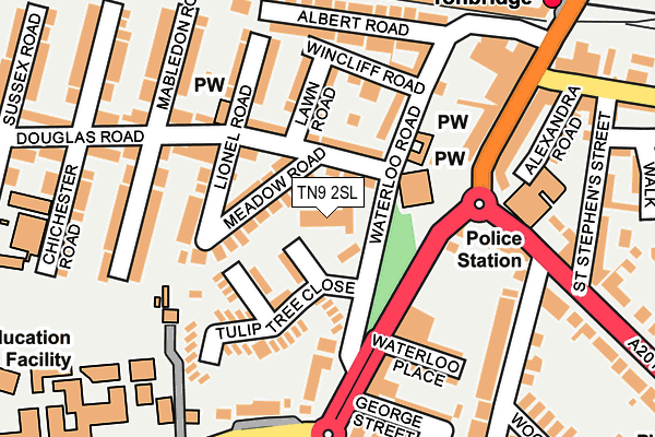 TN9 2SL map - OS OpenMap – Local (Ordnance Survey)