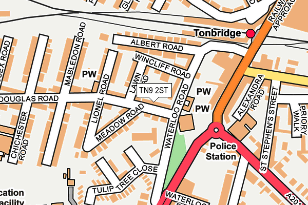 TN9 2ST map - OS OpenMap – Local (Ordnance Survey)