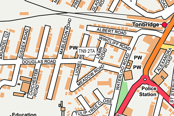 TN9 2TA map - OS OpenMap – Local (Ordnance Survey)