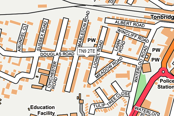 TN9 2TE map - OS OpenMap – Local (Ordnance Survey)