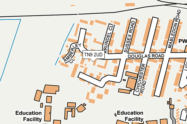 TN9 2UD map - OS OpenMap – Local (Ordnance Survey)