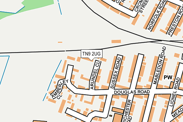 TN9 2UG map - OS OpenMap – Local (Ordnance Survey)