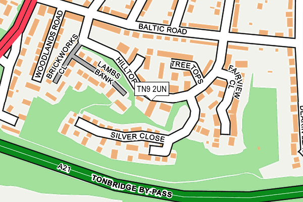 TN9 2UN map - OS OpenMap – Local (Ordnance Survey)