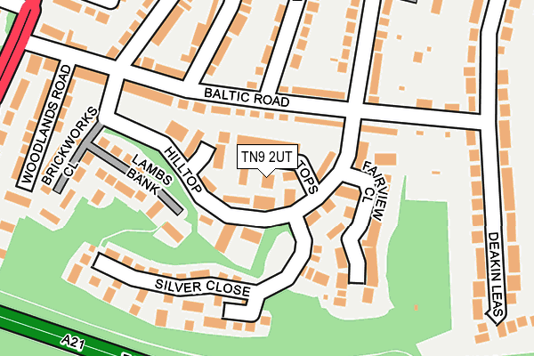 TN9 2UT map - OS OpenMap – Local (Ordnance Survey)