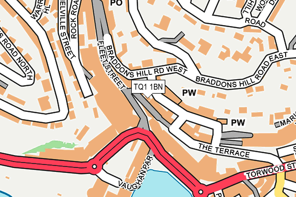 TQ1 1BN map - OS OpenMap – Local (Ordnance Survey)
