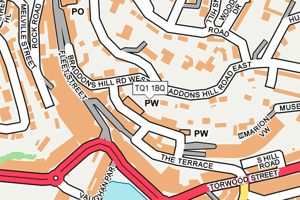 TQ1 1BQ map - OS OpenMap – Local (Ordnance Survey)