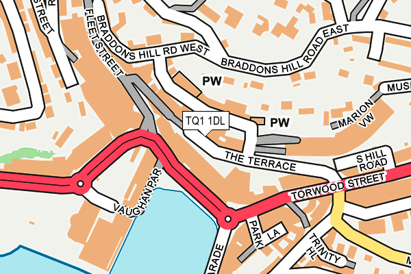 TQ1 1DL map - OS OpenMap – Local (Ordnance Survey)