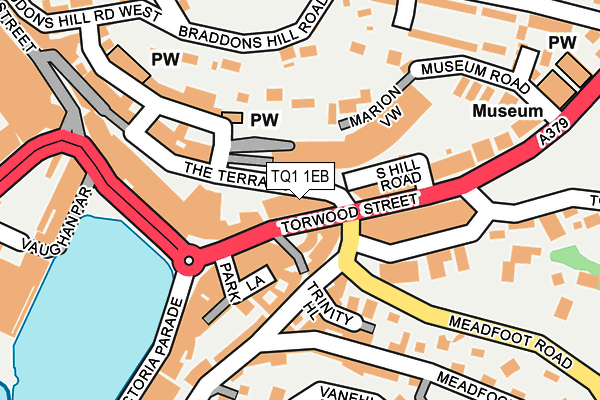 TQ1 1EB map - OS OpenMap – Local (Ordnance Survey)
