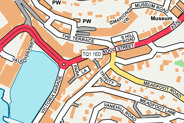 TQ1 1ED map - OS OpenMap – Local (Ordnance Survey)