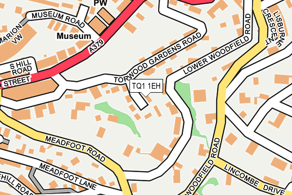 TQ1 1EH map - OS OpenMap – Local (Ordnance Survey)