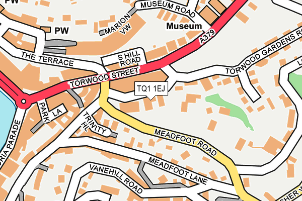 TQ1 1EJ map - OS OpenMap – Local (Ordnance Survey)