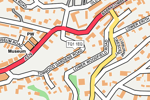 TQ1 1EQ map - OS OpenMap – Local (Ordnance Survey)