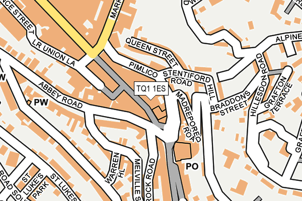 TQ1 1ES map - OS OpenMap – Local (Ordnance Survey)
