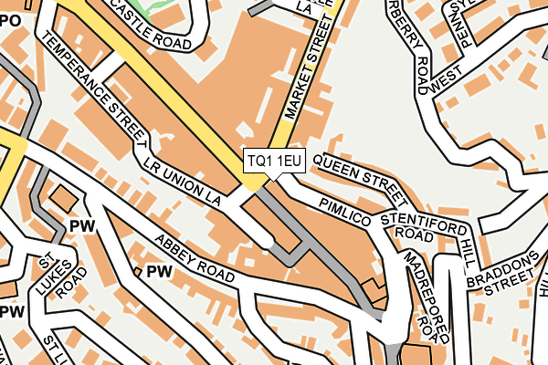 TQ1 1EU map - OS OpenMap – Local (Ordnance Survey)
