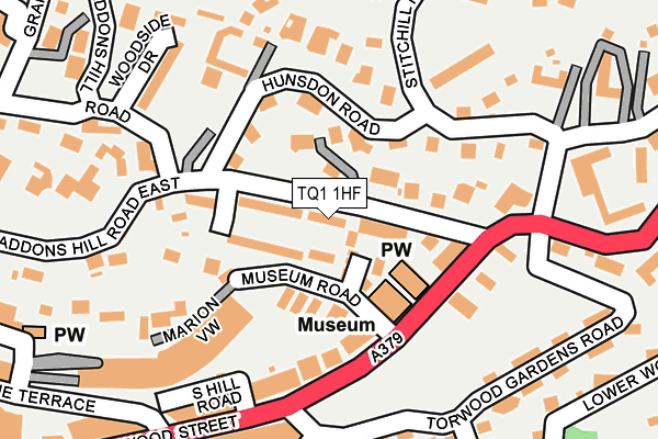 TQ1 1HF map - OS OpenMap – Local (Ordnance Survey)