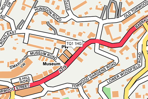 TQ1 1HG map - OS OpenMap – Local (Ordnance Survey)