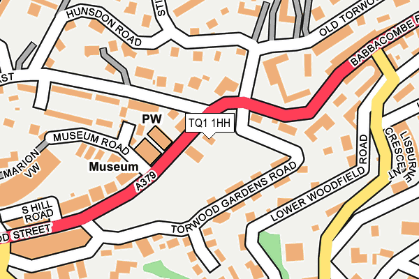 TQ1 1HH map - OS OpenMap – Local (Ordnance Survey)