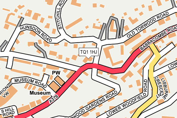 TQ1 1HJ map - OS OpenMap – Local (Ordnance Survey)