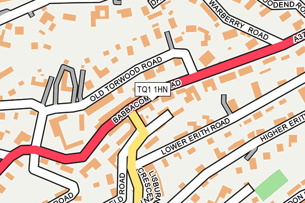 TQ1 1HN map - OS OpenMap – Local (Ordnance Survey)