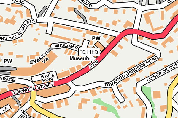 TQ1 1HQ map - OS OpenMap – Local (Ordnance Survey)