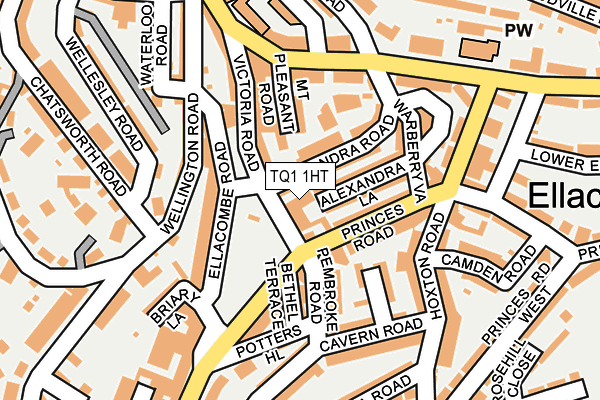 TQ1 1HT map - OS OpenMap – Local (Ordnance Survey)