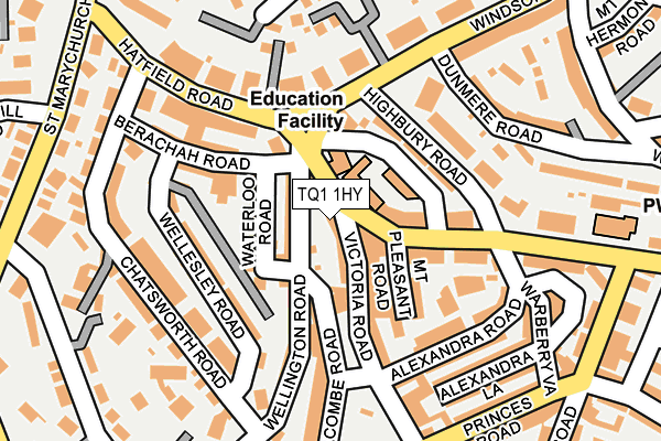 TQ1 1HY map - OS OpenMap – Local (Ordnance Survey)
