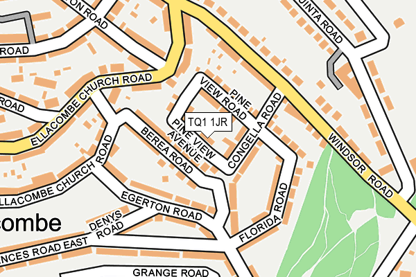 TQ1 1JR map - OS OpenMap – Local (Ordnance Survey)