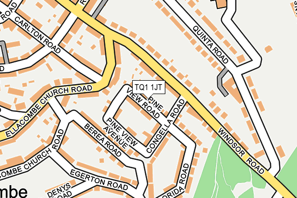TQ1 1JT map - OS OpenMap – Local (Ordnance Survey)