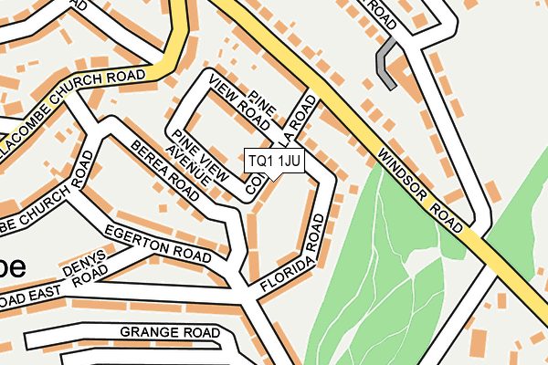 TQ1 1JU map - OS OpenMap – Local (Ordnance Survey)
