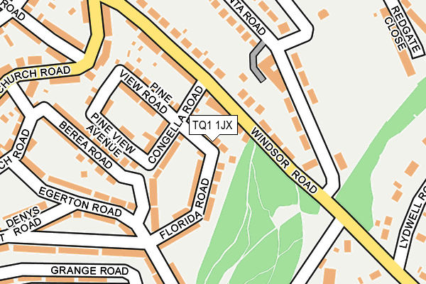 TQ1 1JX map - OS OpenMap – Local (Ordnance Survey)