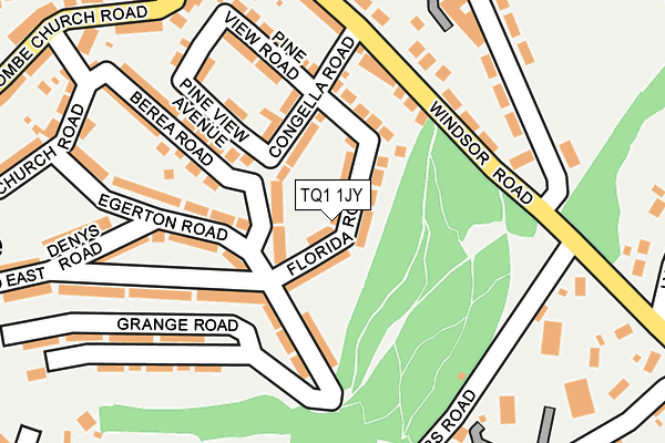 TQ1 1JY map - OS OpenMap – Local (Ordnance Survey)