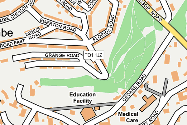 TQ1 1JZ map - OS OpenMap – Local (Ordnance Survey)