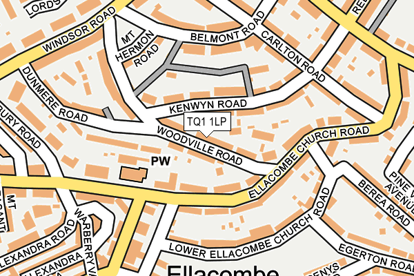 TQ1 1LP map - OS OpenMap – Local (Ordnance Survey)