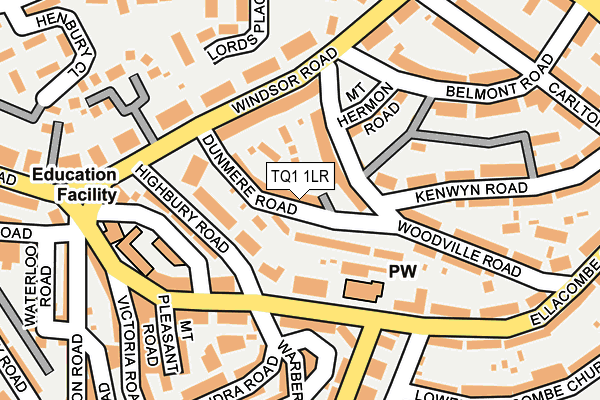 TQ1 1LR map - OS OpenMap – Local (Ordnance Survey)