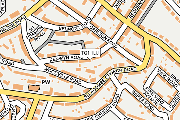 TQ1 1LU map - OS OpenMap – Local (Ordnance Survey)