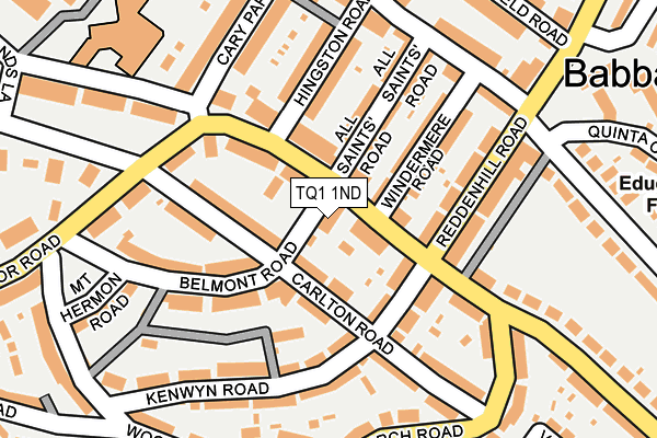 TQ1 1ND map - OS OpenMap – Local (Ordnance Survey)
