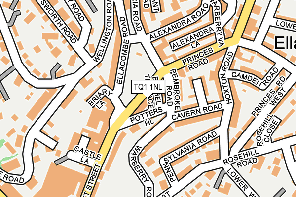 TQ1 1NL map - OS OpenMap – Local (Ordnance Survey)