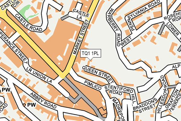 TQ1 1PL map - OS OpenMap – Local (Ordnance Survey)