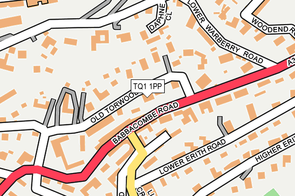 TQ1 1PP map - OS OpenMap – Local (Ordnance Survey)