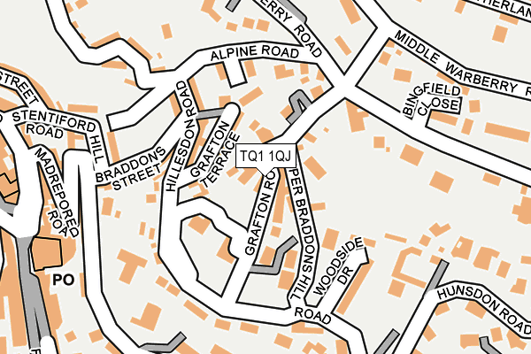 TQ1 1QJ map - OS OpenMap – Local (Ordnance Survey)