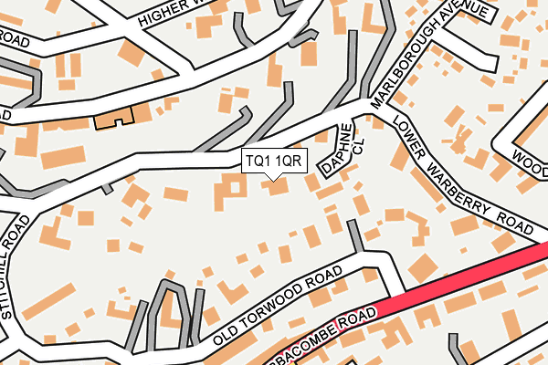 TQ1 1QR map - OS OpenMap – Local (Ordnance Survey)