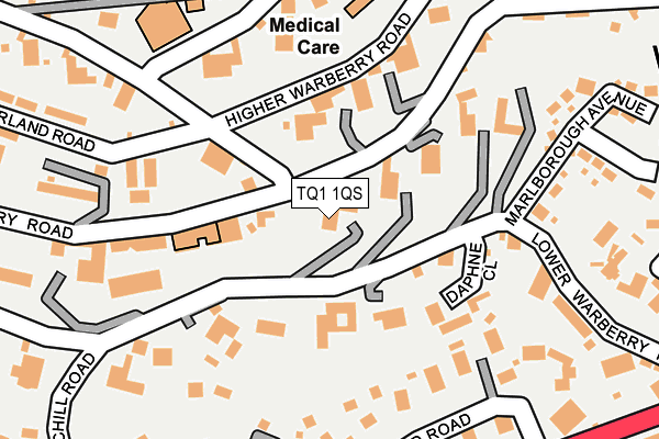 TQ1 1QS map - OS OpenMap – Local (Ordnance Survey)