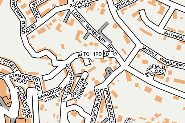 TQ1 1RD map - OS OpenMap – Local (Ordnance Survey)