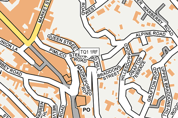 TQ1 1RF map - OS OpenMap – Local (Ordnance Survey)